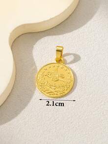 1pc Vintage Pendant, Wedding Jewelry, Birthday Gift - Yellow Gold - View 8