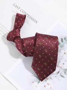1pc Men's Fashion Cashew Pattern Tie, Casual Versatile Suitable For Daily Commute, Outing, Party Matching - Multicolor - View 5