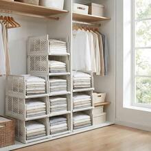 5-Pack Pull-Out Closet Organizers Smooth Sliding Stackable Foldable Storage Bins Reinforced Anti-Tip For Bedroom Office - Default - View 2