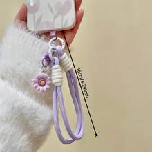 1pc Sunflower Pendant Phone Wrist Strap, With Detachable Lanyard, Fits Universal Phone Cases, Unisex Creative Hand Strap To Prevent Loss And Dropping - Multicolor - View 4