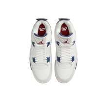 Nike SB X Jordan Air Jordan 4 "Navy" Fabric And Synthetic Leather Collaboration Durable Mid-Top Retro Basketball Shoes Men's White And Blue - DR5415-100 - 查看 4