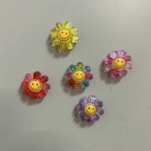 5 piezas Imanes de nevera con flores coloridas, decoración de cocina linda, regalo perfecto, decoración del hogar y vacaciones, imanes de nevera - 5Pcs - Ver 9