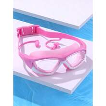 Extra-Large, Anti-Fog And Waterproof Silicone Swimming Goggles With Earplugs, Suitable For Swimming Training And Leisure, Holiday Gift - A - View 1