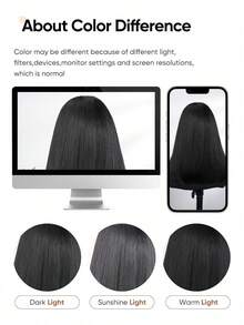 Jessie's Wig 无胶直发波波头假发 7x5 蕾丝前假发 真人发丝 预先拔毛 隐形结 3S 预剪裁 即戴波波头假发 180% 密度 8-14 英寸 - SNatural - 查看 9