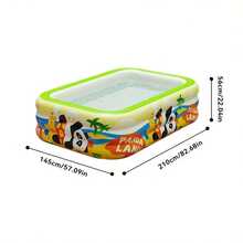Piscina inflable grande, piscina de juegos de agua para niños y adultos, tina de agua, piscina familiar grande adecuada para niños y adultos, ideal para exteriores, jardín, patio trasero y piscina de fiesta de actividades acuáticas de verano - A - Ver 12