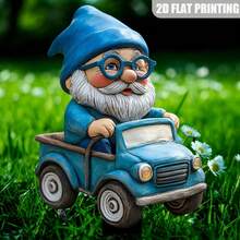 1/2个亚克力小矮人花园插牌，适用于花盆、草坪、露台和后院，完美的乔迁礼物，2D - 卡通 - 查看 3