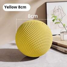 猫咪用品，快乐小猫，超耐用剑麻材质（多种颜色可选），猫咪用品，猫抓球，自娱自乐咀嚼玩具摇铃球，猫咪用品，猫玩具，自娱自乐和娱乐小工具，猫咪磨牙玩具。 - 彩色 - 查看 9