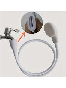 1 vòi xịt cầm tay bằng nhựa hình tròn, đa chức năng, bao gồm bộ chuyển đổi vòi dễ lắp đặt, cắm là dùng ngay, không cần nguồn điện, thích hợp cho gia đình và du lịch, dùng để gội đầu và tắm cho thú cưng. - Đầu vòi sen cầm tay - Xem 7