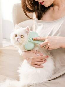 Cepillo para mascotas de autolimpieza, mango ergonómico cómodo, deslizamiento suave con un solo clic, ideal para el aseo y desenredado de perros y gatos - Ver 3
