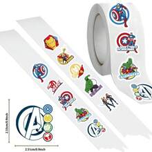 500pcs Super Hero Toilet Paper Stickers - 2.5cm Self-Adhesive, Cartoon Cute Decorative Stickers, Creative Holiday Small Gifts, Scrapbooking DIY Materials Stickers, Easy To Stick Without Residue, Cute Stickers, Luggage Graffiti, Toy Decoration Stickers, Sticker Gifts, Valentine's Day Gifts, Easter Gifts - Multicolor - View 3