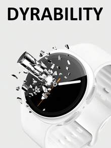 手錶錶帶 + 手錶錶殼套組，相容於 Galaxy Watch 8 40mm 與 44mm。柔軟舒適休閒運動矽膠錶帶，防震防刮硬 PC 錶殼與鋼化玻璃螢幕保護膜二合一錶殼。易於佩戴，觸控靈敏。適合男女款智慧手錶錶帶與錶殼。 - 白色 - 查看 6
