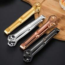 1pc 304 Stainless Steel Cute Cartoon Cat Paw Food Tongs, Dessert Cake Bread Clip - View 1