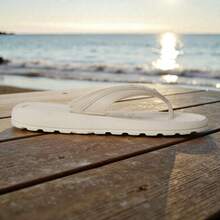 Women's Orthopedic Beige Slippers, Anatomical, Non-Slip, Comfortable - 米色融合 - 查看 7