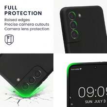 Case Compatible With Samsung Galaxy S21 - With Raised Edges - Suitable For Wireless Charging - Matte Black, 43341393 - Royal Blue - View 5