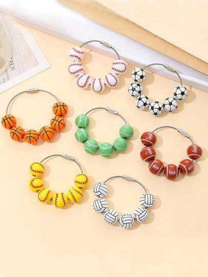 Kreativt sporttema för fotboll, basket, baseboll, telefonberlock, nyckelring, väskhänge, dekorativa accessoarer för par