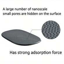 1pc Black Non-Slip Car Dashboard Mat, Holder For Phone, Perfume, Tissue, Glasses, Heat Resistant - 1pc Black Car Storage Anti-slip Mat - View 6