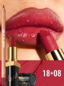 Pudaier 2支/套唇线笔和哑光唇膏套装，顺滑持久防水，勾勒完美唇线，适合日常使用和节日送礼。 - 18+08 - 查看 7