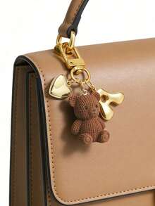 1pc Letter Teddy Bear Keychain With Gold Bubble Letter A-Z Keychain For Women, Cute Bear Bag Charm Pendant For Handbag Purse Backpack Travel Bag, Decorative Key Ring For Gym Classroom Matching Game, Daily Use & Gift Giving, Stylish Accessory For Women Girls, Perfect Holiday Gift For Christmas, Valentine's Day, Birthday, Back To School. - Nhiều màu - Xem 7