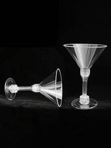 10pcs Transparent Stemmed Dessert Cups, Suitable For Mousse, Pudding, Cocktail, Wedding, Engagement, Valentine's Day, Birthday, Picnic, Outdoor Party - Multicolor - View 6