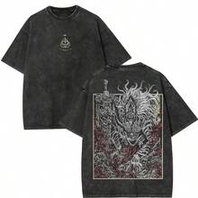 Maliketh Black Blade T-Shirt – Elden Ring Washed Tee Dark Fantasy Gamer Merch - 黑色 - 查看 1
