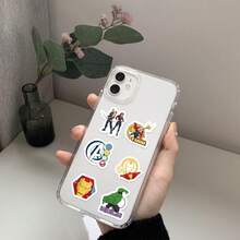 500pcs Super Hero Toilet Paper Stickers - 2.5cm Self-Adhesive, Cartoon Cute Decorative Stickers, Creative Holiday Small Gifts, Scrapbooking DIY Materials Stickers, Easy To Stick Without Residue, Cute Stickers, Luggage Graffiti, Toy Decoration Stickers, Sticker Gifts, Valentine's Day Gifts, Easter Gifts - Multicolor - View 4