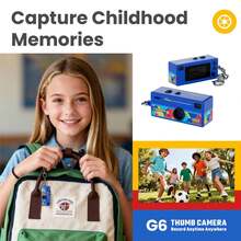 Thumb Camera 1080P FHD, 130° Wide-Angle Lens With AF Autofocus & Fill Light, Portable Mini Camera With LCD Screen Mini CCD - A - View 3