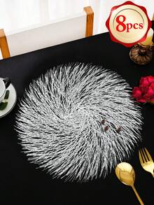 1-200 tấm lót bàn tròn tối giản bằng PVC màu vàng, có thể giặt, dễ lau chùi, chống trơn trượt, trang trí bàn ăn cho các dịp lễ, đám cưới, tiệc tùng. - Nhiều màu - Xem 14