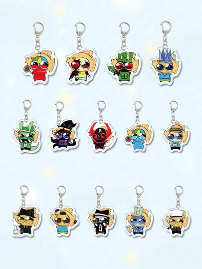 1pc Acrylic Cute Big-Eyed Forsaken Character Keychain Pendant, Backpack Decor/Bag Accessory/Schoolbag Accessory/Wallet Pendant, Gift For Friends