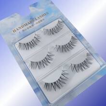 COS Full-Strip Cross-Layered Angelic Lashes – Synthetic Fiber, European-American Dramatic Style, 3 Pairs (Natural Everyday & Thai-Inspired Glam) - View 5