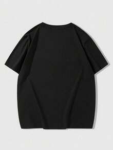 Hellstars Path To Paradise Abstract Y2K Graphic T-Shirt,220g 100% Cotton,Round Neck Short Sleeve,Black Streetwear Essential For Summer Going Out,Unisex Style - màu đen - Xem 2