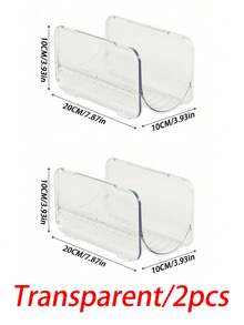 1pc/2pcs Desktop Transparent Storage Rack, Hair Dryer Holder, Transparent Acrylic Storage Rack, Stackable Curling Iron Holder, Suitable For Bathroom Vanity Storage, Can Store Hair Dryer, Curling Iron, Hair Styling Tools, Etc., Desktop Organizer Storage Rack.[Warm Reminder: Please Check The Clear Assembly And Installation Video On The Homepage. Thank You!] - Multicolor - View 10