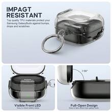 Galaxy Buds4Pro Earphone Protective Case With Stand - Black - View 3