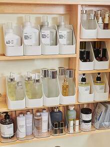 1 hộp đựng đồ dùng để bàn dạng nghiêng, hộp đựng mỹ phẩm để bàn, hộp trưng bày mỹ phẩm bằng nhựa, hộp đựng bút để bàn, hộp đựng đồ dùng nhà tắm để đựng mỹ phẩm, sản phẩm chăm sóc da và làm đẹp. - Xem 5