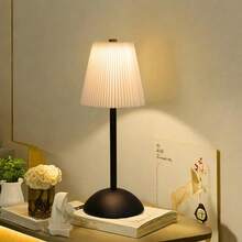 1pc Pleated Lamp Touch LED Portable USB Rechargeable, 3 Color Adjustable, Suitable For Home Bedroom Living Room Dining Decor Lighting - Warm white light - View 13