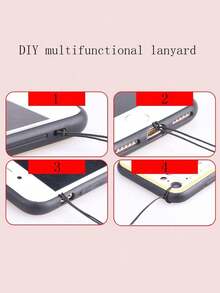 Cream Wavy Edge Jellyfish Painted Anti-Drop Phone Case With Beaded Bracelet Accessory, Compatible With IPhone 17pro/17Air /17/17promax16/11/16pro/16plus/16promax/16e/15Promax/13/1/12/XS/XR/7G/8P, Compatible With Samsung Galaxy S26/S26PLUS/S26 Ultra A17/A07/S25/S25PLUS/S25 Ultra/A16/A36/A26/A56/A50/A12/A32 Protective Phone Case - Multicolor - View 7