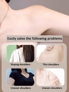 Self-Adhesive Foam Shoulder Pads, Enhanced Shoulder, Seamless Foam Shoulder Pads, Knit Fabric Wrapped Shoulder Pads, Suitable For Suits, Dresses And Clothing Replacement Shoulder Pads - Multicolor - View 2