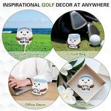 This Adorable Crochet Golf Ball Plush Comes Ready To "Par-Tee" With Its Cheeky Sign, Making It The Perfect Playful Companion For Golf Lovers Of All Ages. It's A Hole-In-One Way To Bring Fun And Personalized To Any Desk, Golf Bag, Or Living Space. - Multicolor - View 5