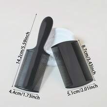 2 piezas Peine vintage para piojos, peine para eliminar caspa con dientes súper densos, combo con y sin mango - Ver 7