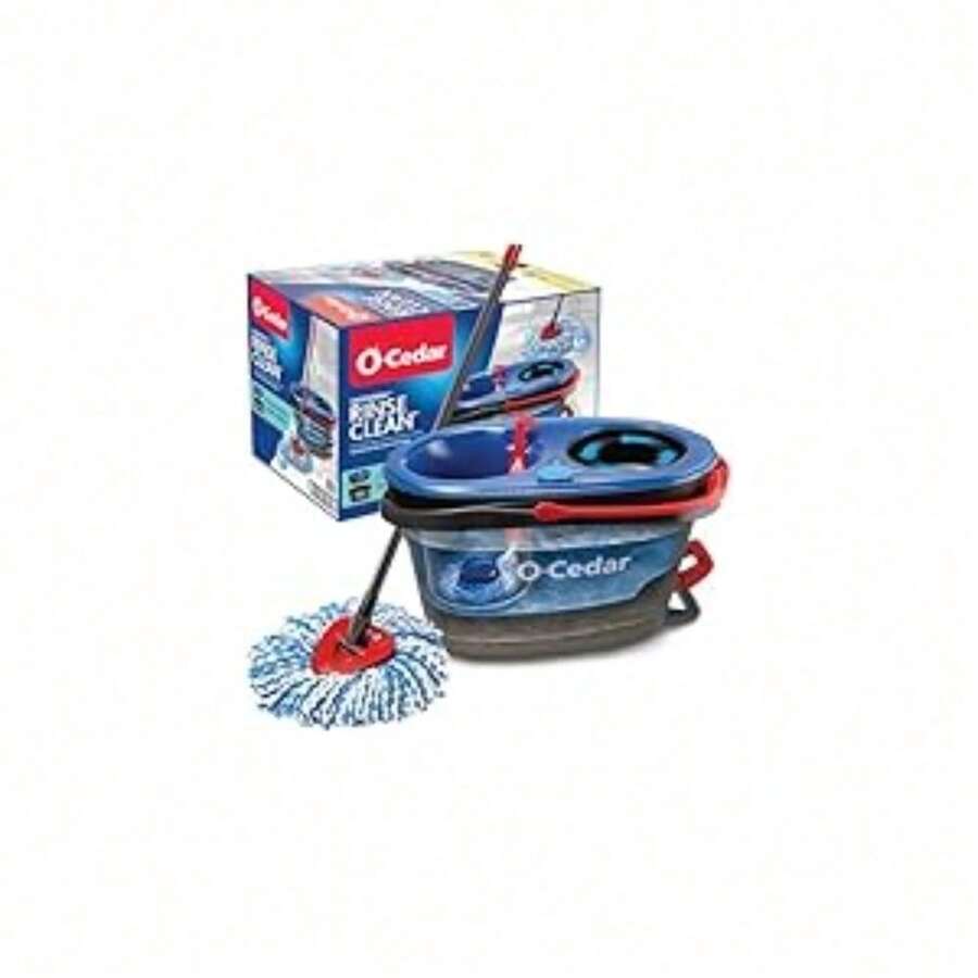 O-Cedar H2prO Flat Mop System | Quick Cleaning Tool | Clean With Clean Water | Machine Washable Reusable Microfiber Mop Pad |  On Wood Floors, Vinyl, Tile, Baseboards, Walls - H2prO + 1 Refill - View 1