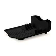 DASPLAST Escorredor de Louça Compacto p/ 4 Pratos Cozinha Porta Talheres e Copos Completo com Bica de Agua - Preto - Visão 5