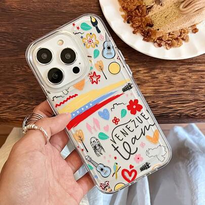 Phone Case - Art V-Venezuelas Culture Graffiti Popular Phone Case For Iphone 17, 16E, 16, 15, 14, 13, 12, 11 Pro Max, Mini, Air, XR, XS, X, 7, 8 Plus With Transparent TPU Soft Back Cover