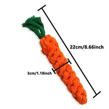 Handmade Woven Carrot Pet Toy, Cotton Rope Knotted Toys For Dogs And Cats - Multicolor - View 8