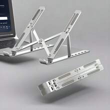 可调节铝合金可折叠黑色笔记本电脑支架 - 彩色 - 查看 2