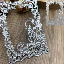 Metal Cutting Dies, Butterfly Background Decorative Embossing Template, Suitable For DIY Scrapbooking, Album Decoration, Handmade Paper Card Making, Gift Packaging And Greeting Card Creation - Silver - View 1