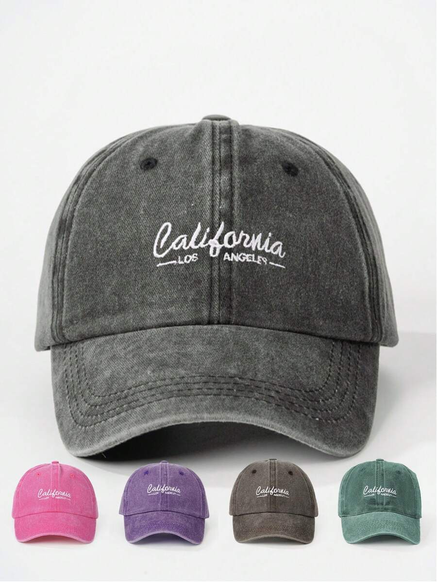 1pc Embroidered "CALIFORNIA" Adjustable Baseball Cap, Outdoor Sun Protection Casual Hat Suitable For Spring/Autumn Travel, Beach, Vacation, Boy, Y2K Style - Baseball Cap - View 1