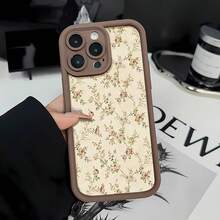 Floral pattern cream background delicate roses and vines. This stylish phone case is compatible with Samsung, Apple, VIVO, OPPO, , Transsion, ,  and Honor. Made of TPU silicone, it offers shock and drop protection and a superior feel. It's an ideal gift for family, friends, and loved ones, and a perfect choice for valentines day and Year's gift.phone case, case, 17 pro case,ipad case,phone cases, 16 case, 17 case, 15 case, 17 pro max,phone case  15, 16 plus case, 14 case,case - Marrón - Ver 3