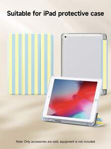 Striped Pattern Protective Case, Compatible With IPad 10.2 Inch 2021/2020 9th/8th Generation, Compatible With Samsung Galaxy Tab A8 10.5 Inch 2022, Tablet Protective Cover With Pencil Holder, Supports Auto Sleep/Wake Cover, Birthday Gift - Multicolor - View 2