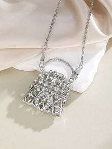 1件优雅精致迷你手提包吊坠项链，适合女士佩戴，可搭配派对礼物 - 項鍊 - 查看 13