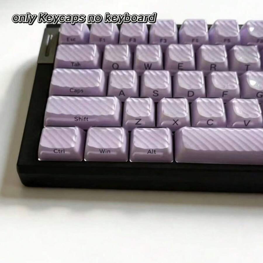 136 Keys Full Set Purple Wave Keycaps, Suitable For Mechanical Keyboard And Magnetic Axis Keyboard DIY - View 1