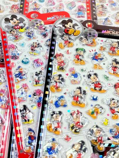 Disney 3D/DIY Stickers, Exquisite Reusable 3D Stickers, DIY Decorative Stickers, Children Interactive Stickers, Daily Decorative Stickers, Party Decorative Stickers, Children Sticker Games